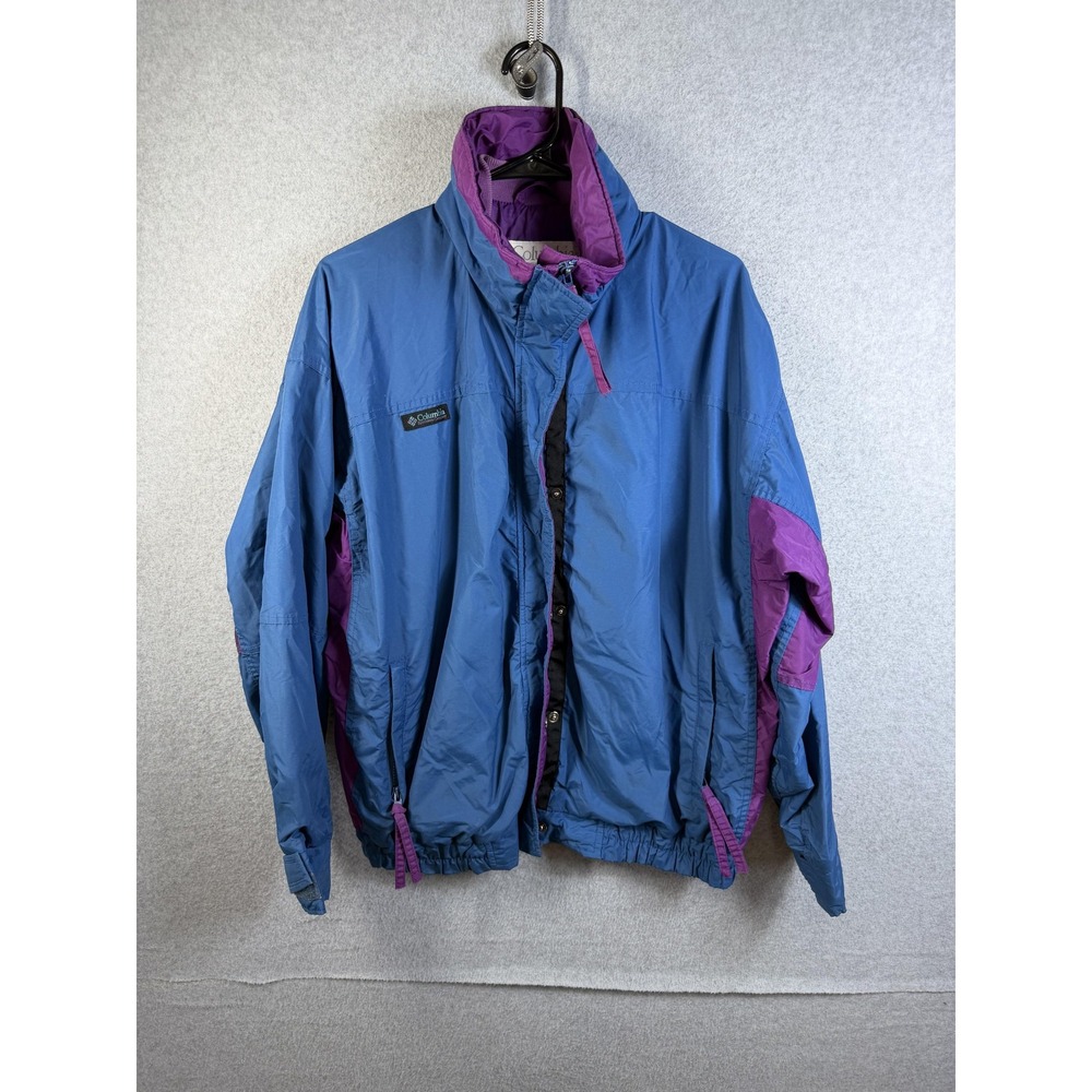 Columbia Jacket Womens Large Blue Purple Bugaboo Interchange Ski 90s Vintage